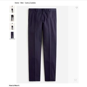 J. Crew| Ludlow suit pant in Italian chino| 31/30| ADMIRAL BLUE